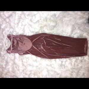 Blush low back midi dress